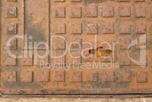 rusted drain manhole