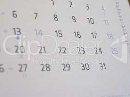 calendar page detail