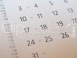 calendar page detail
