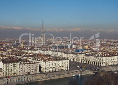 Aerial view of Turin