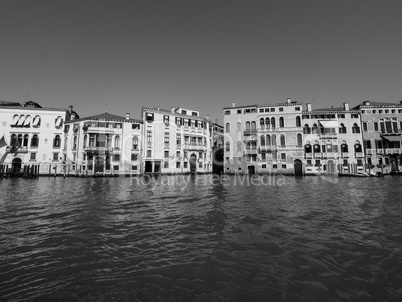 Canal Grande in Venice in black and white