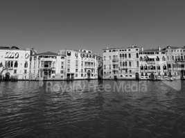 Canal Grande in Venice in black and white