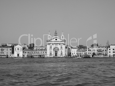 I Gesuati church in Venice in black and white