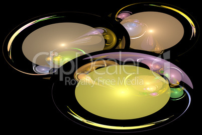 Fractal image: "flying saucers"