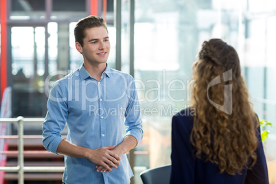 Business executives discussing during meeting