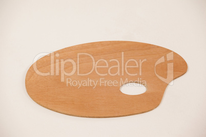 Wooden palette on white background