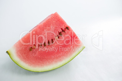Watermelon piece on white background