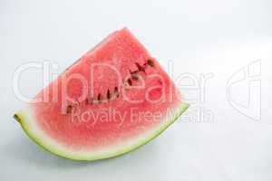 Watermelon piece on white background