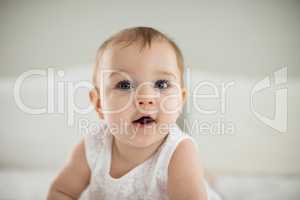 Portrait of cute smiling baby girl