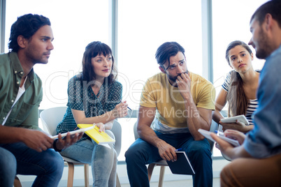 Creative business team having a meeting