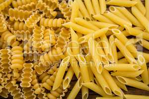 Riccioli and pennette pasta