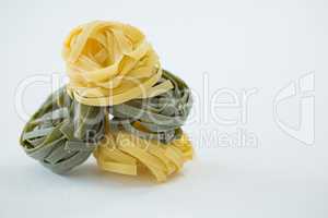 Pile of tagliatelle pasta