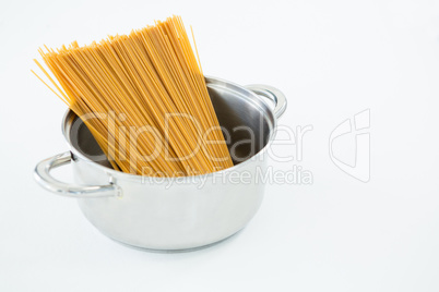 Spaghetti pasta in utensil