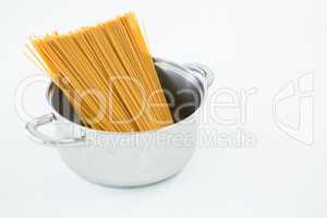 Spaghetti pasta in utensil