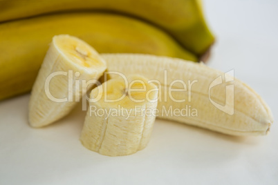 Close-up of fresh bunch of bananas