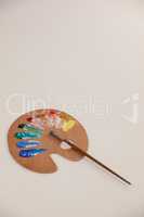 Paint brush and palette