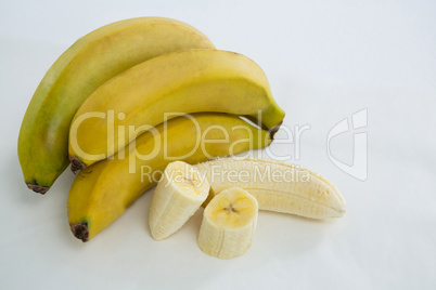 Close-up of fresh bunch of bananas