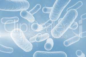 Digital image of blue bacteria