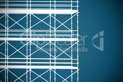 Composite image of 3d image of construction scaffolding