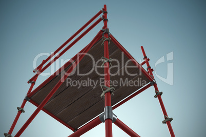 Composite image of 3d image of red scaffolding