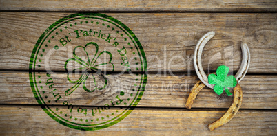 Composite image of composite image of st patrick day with flower symbol