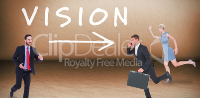 Composite image of composite image of business people