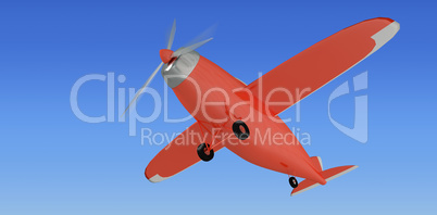 Composite image of red plane 3d