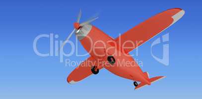 Composite image of red plane 3d