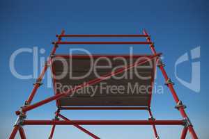 Composite image of 3d image of red scaffolding 3d