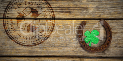 Composite image of composite image of st patrick day with recycling symbol