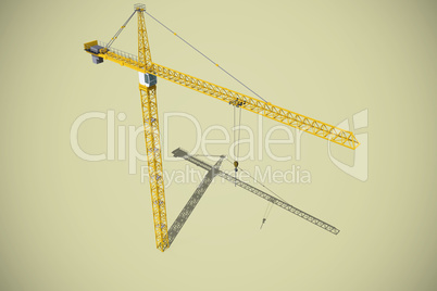 Composite image of studio shoot of a crane