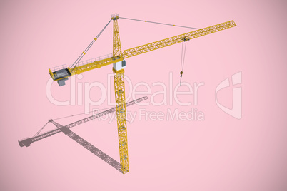 Composite image of studio shoot of a crane