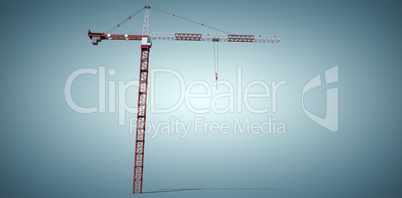 Composite image of studio shoot of a crane