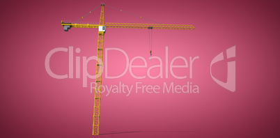 Composite image of studio shoot of a crane