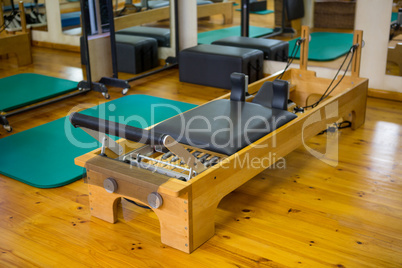 Reformer on wooden floor