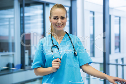 Portrait of smiling female doctor