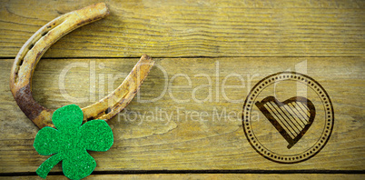 Composite image of composite image of st patrick day with harp symbol