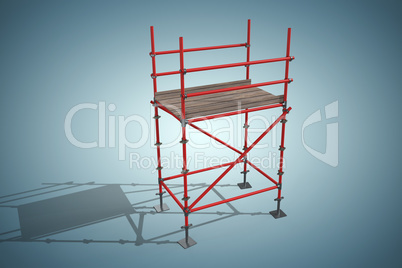 Composite image of 3d image of red scaffolding structure