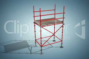 Composite image of 3d image of red scaffolding structure