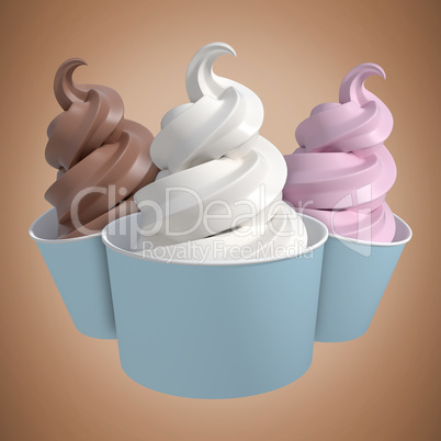 Composite image of 3d composite image of cupcakes