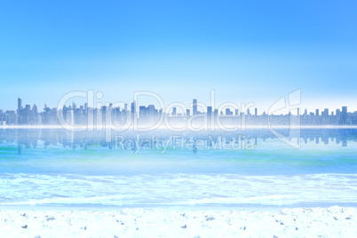 Composite image of cityscape 3d