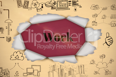 Composite image of composite image of business icons 3d