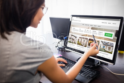 Composite image of composite image of property web site