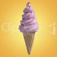 Composite image of 3d composite image of a ice cream