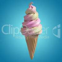 Composite image of 3d composite image of a ice cream