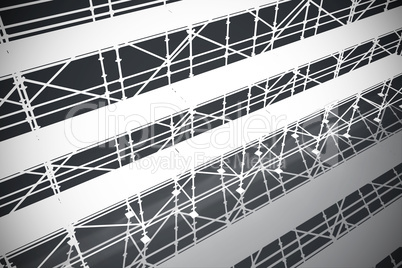 Composite image of 3d illustration of gray metal grate with shadow