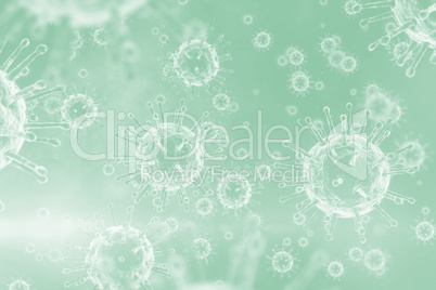Digital image of green virus