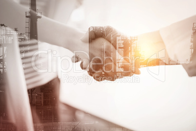 Handshake of 2 people