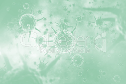 Composite image of virus