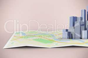 Composite image of cityscape 3d